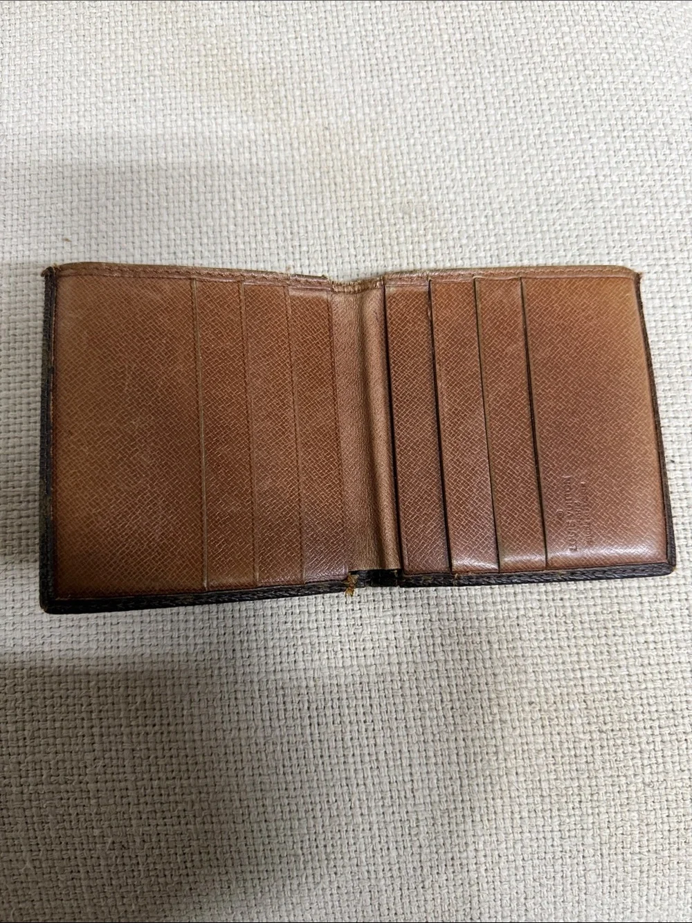 Louis Vuitton Monogram Card Holder Wallet - Brown/Gold Monogram-1985 Vintage